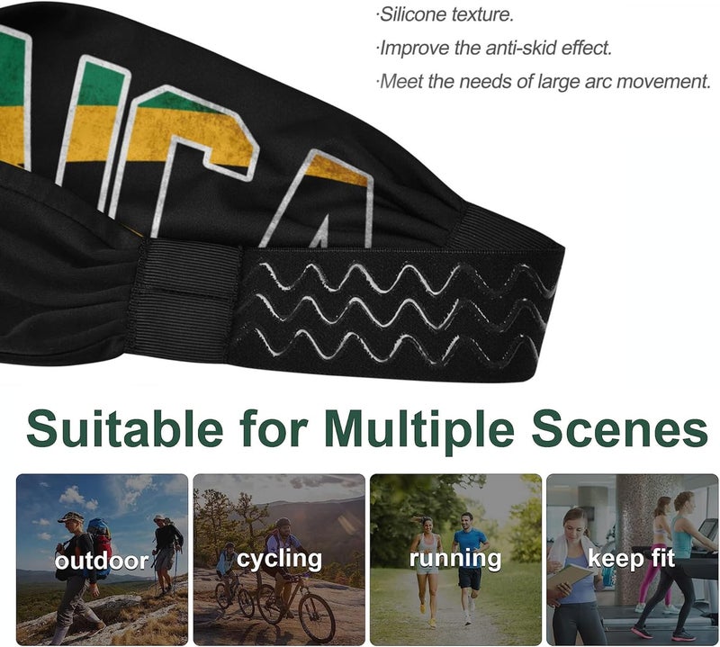 Vcmaluco Sports Sweatbands Headband for Men Women Elastic Headband Hair Bands Sports Sweatbands for Basketball Yoga Exercise Workout - Image 4